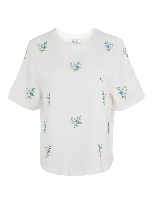 Sea Tania Beaded T-Shirt in White