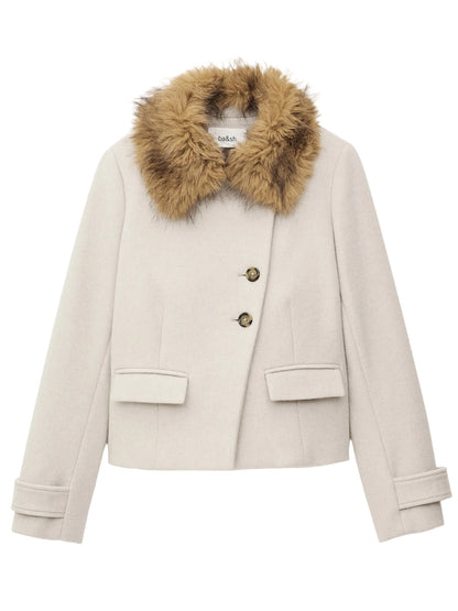 BA+SH Terry Coat in Ecru