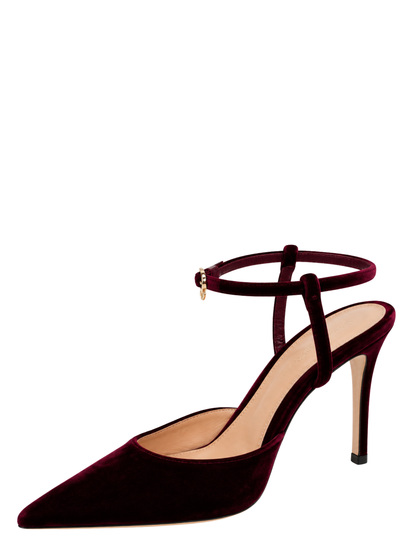Gianvito Rossi Velluto Velvet Pump in Syrah