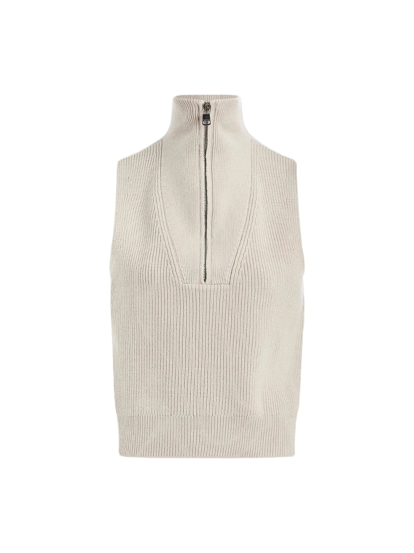 Varley Amina Half Zip Knit in Silver Birch