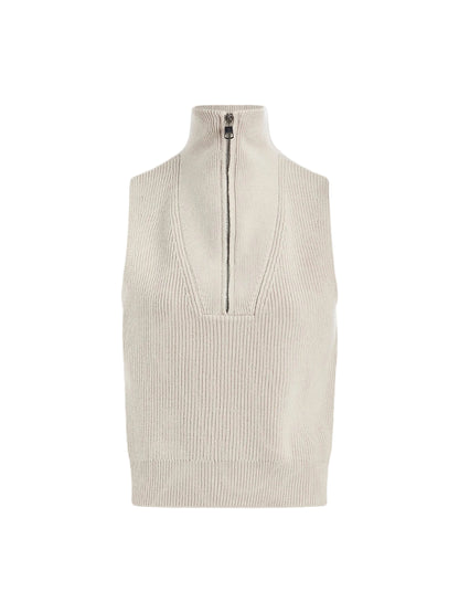 Varley Amina Half Zip Knit in Silver Birch