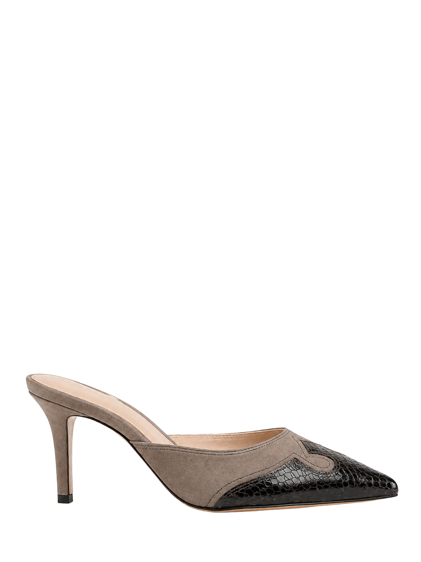 Veronica Beard Lisa Western Mule in Bark/Espresso