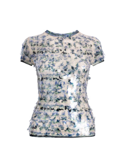 Paris Georgia Mermaid Tee in Multi Sequins