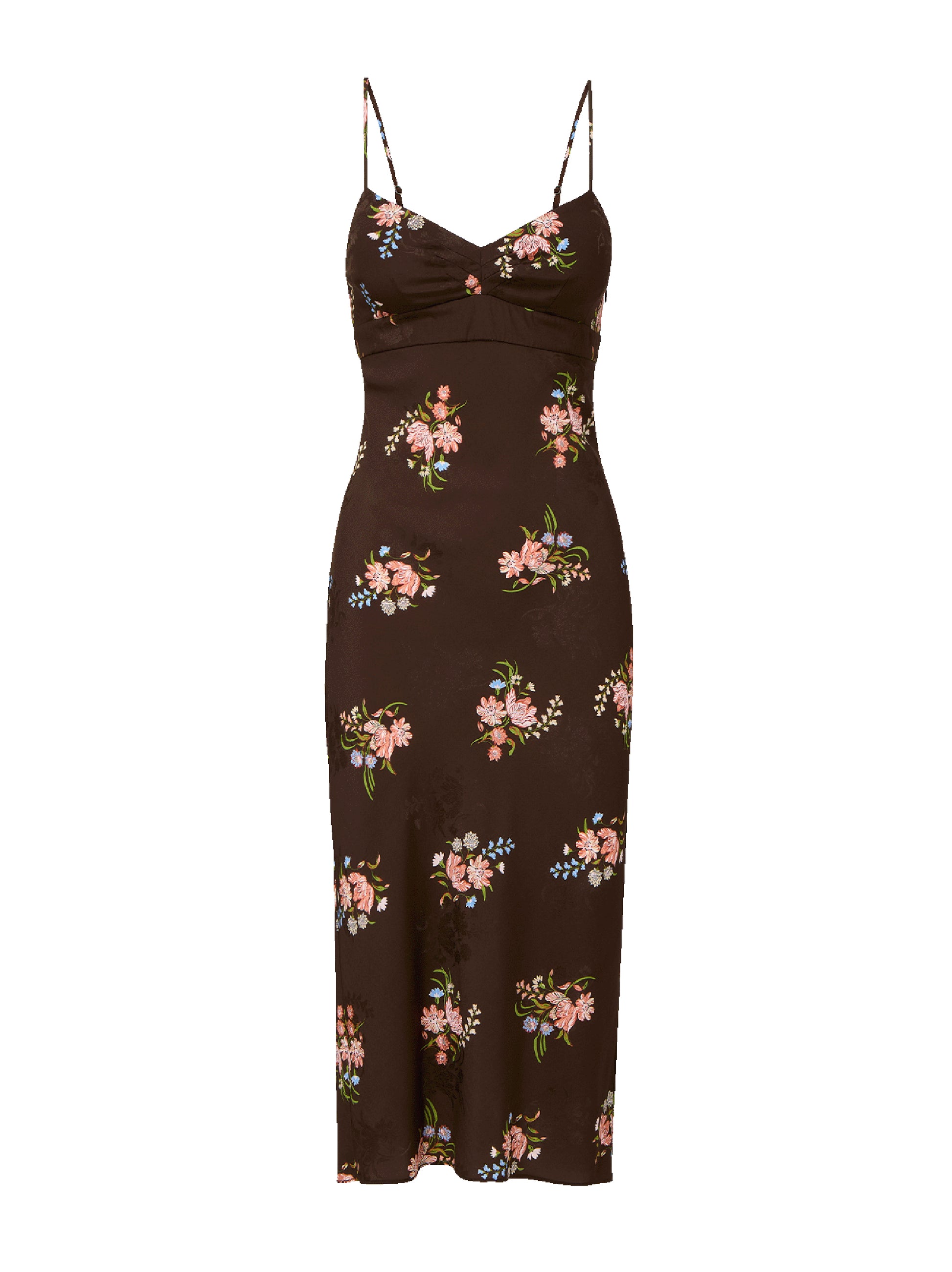 Veronica Beard Shara Floral Slip Dress in Dark Mocha Multi – Leigh's of Breton Village