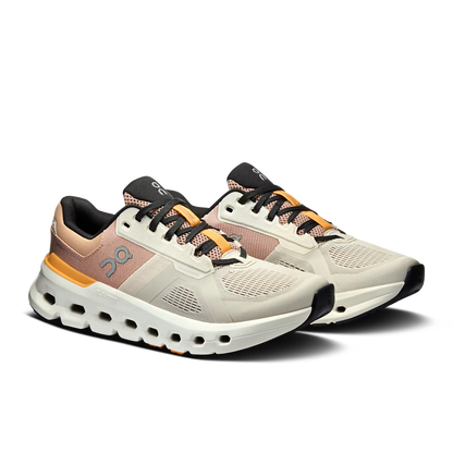 On Running Women's Cloudrunner 2 Sneaker in Pearl/Tangerine