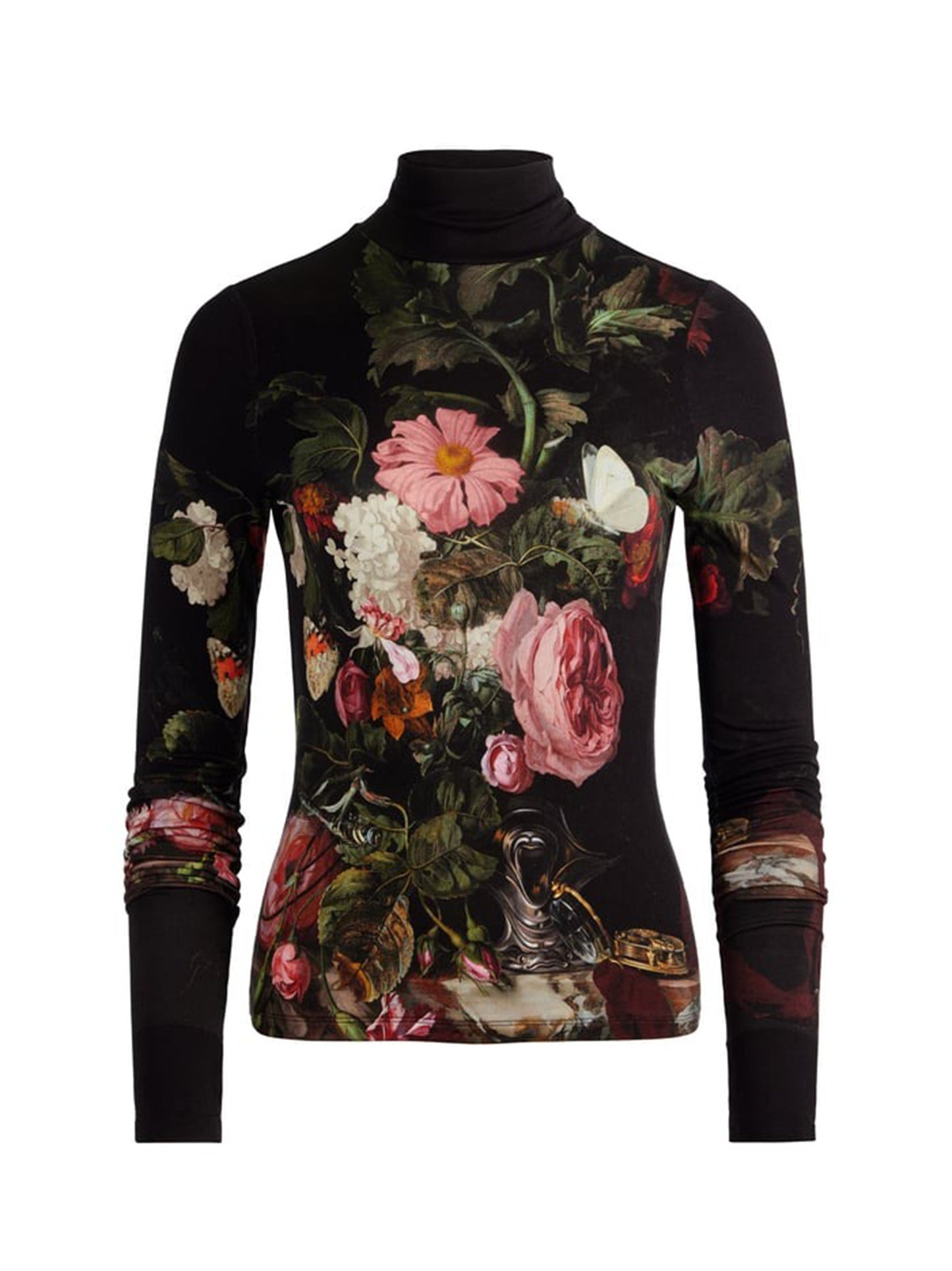 Alice + Olivia Delaina Turtleneck Top in Be Still