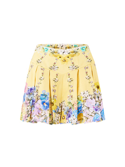 Camilla Corset Waist Short in Darling Buds