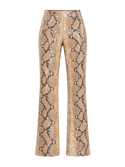 Cult Gaia Zeva Pant in Faded Python
