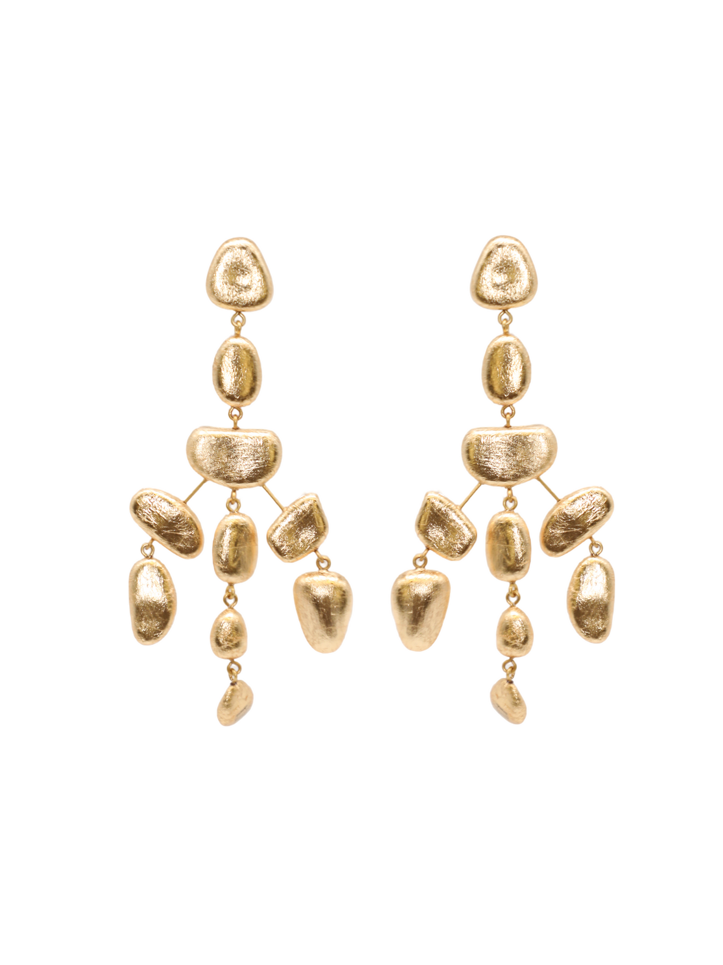 Cult Gaia Sloane Earring in Gold Foiled Wood