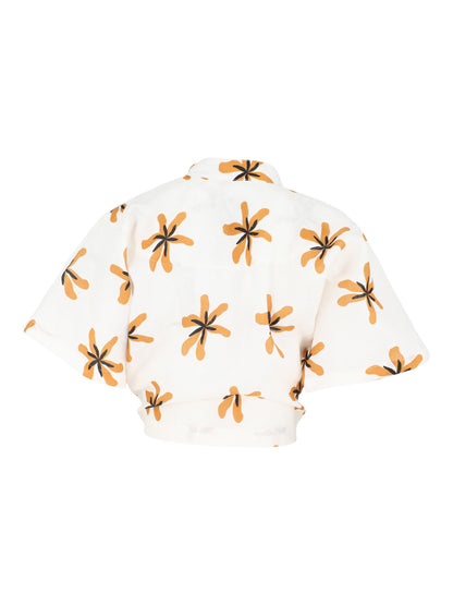 Cala de la Cruz Leroy Top in Cattleya Ivory