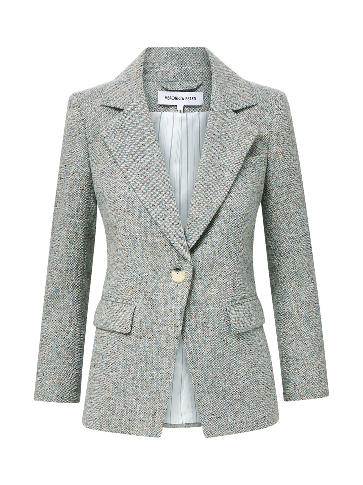 Veronica Beard Healy Dickey Jacket in Antique Blue Melange