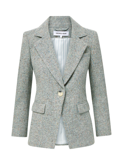 Veronica Beard Healy Dickey Jacket in Antique Blue Melange