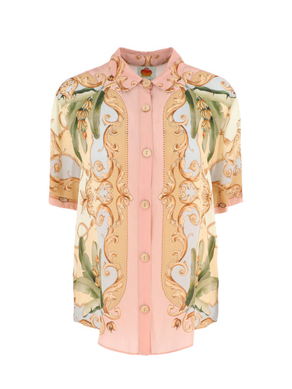 Farm Rio Multicolor Banana Royalty Kaleidoscope Shirt