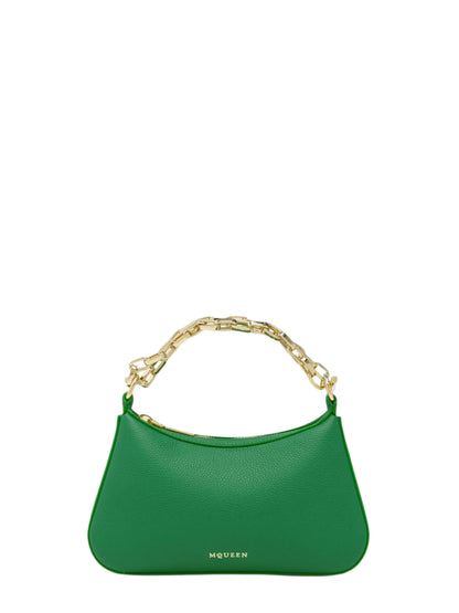 Alexander McQueen T-Bar Mini Pouch in Viridian/Gold