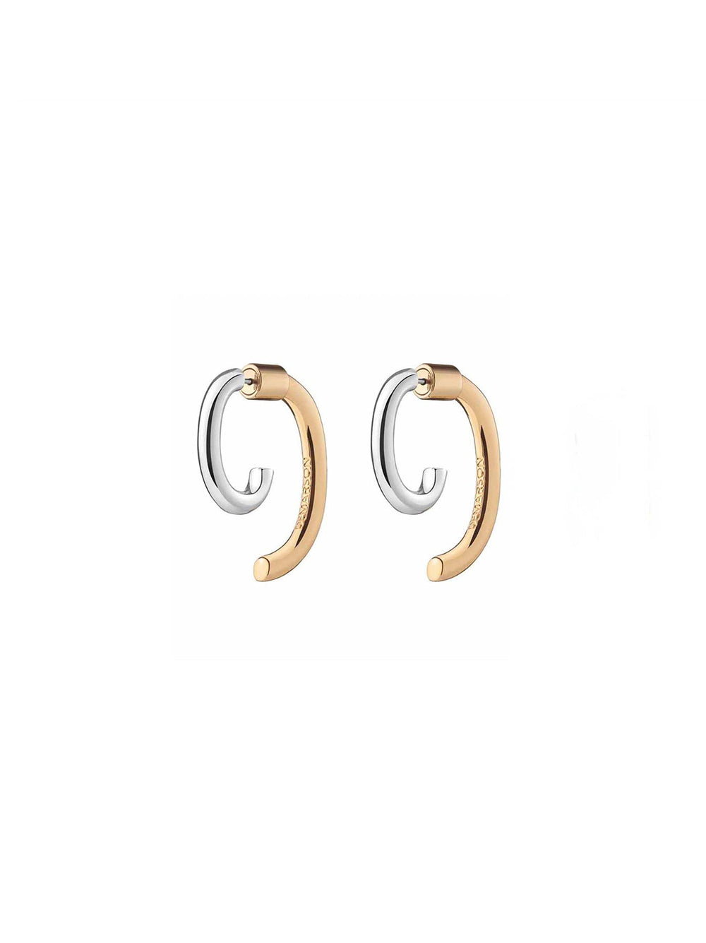 Demarson Two-Tone Mini Luna Earrings