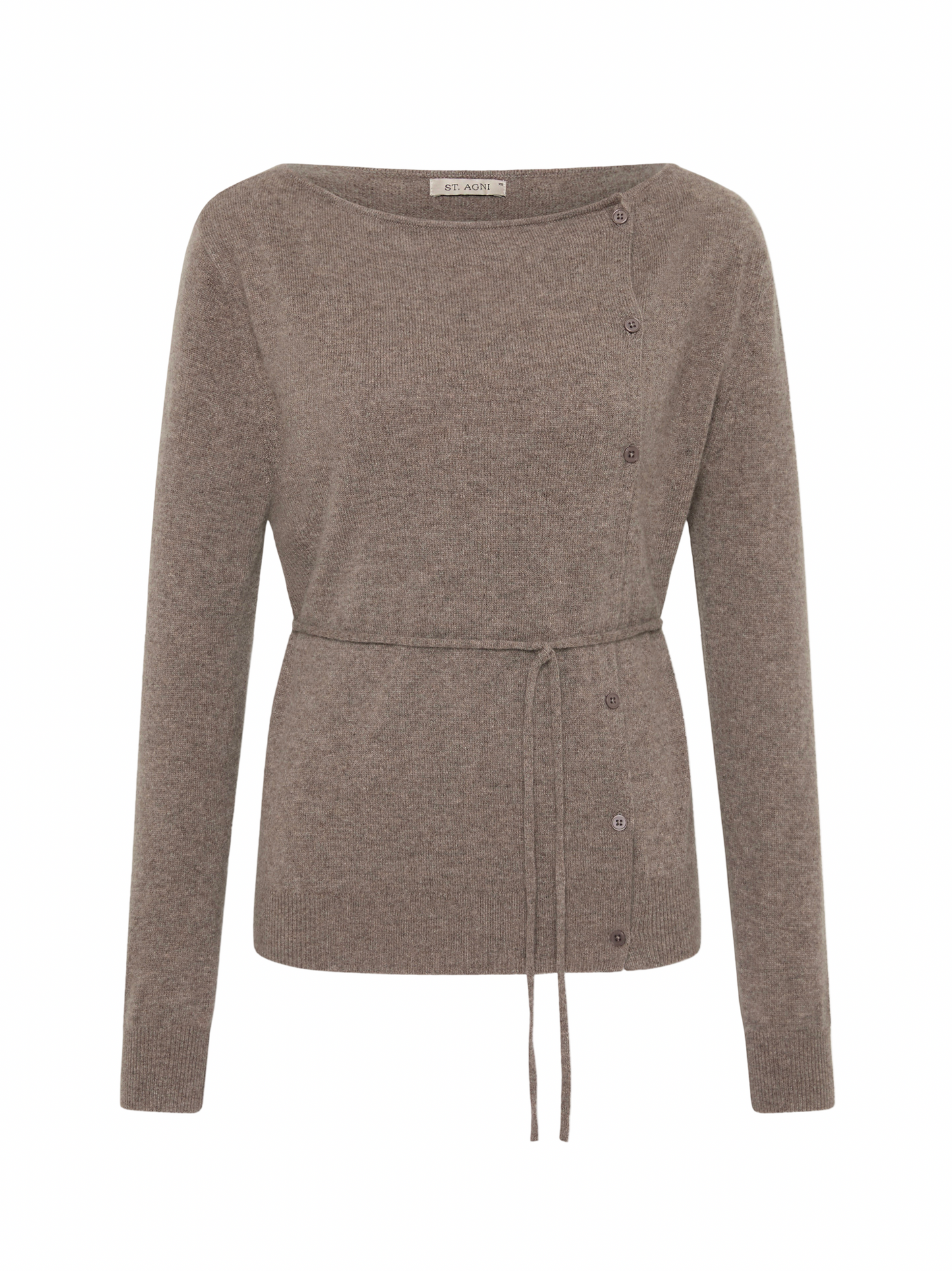 St. Agni Cashmere Asymmetrical Cardigan in Vapor