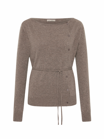St. Agni Cashmere Asymmetrical Cardigan in Vapor
