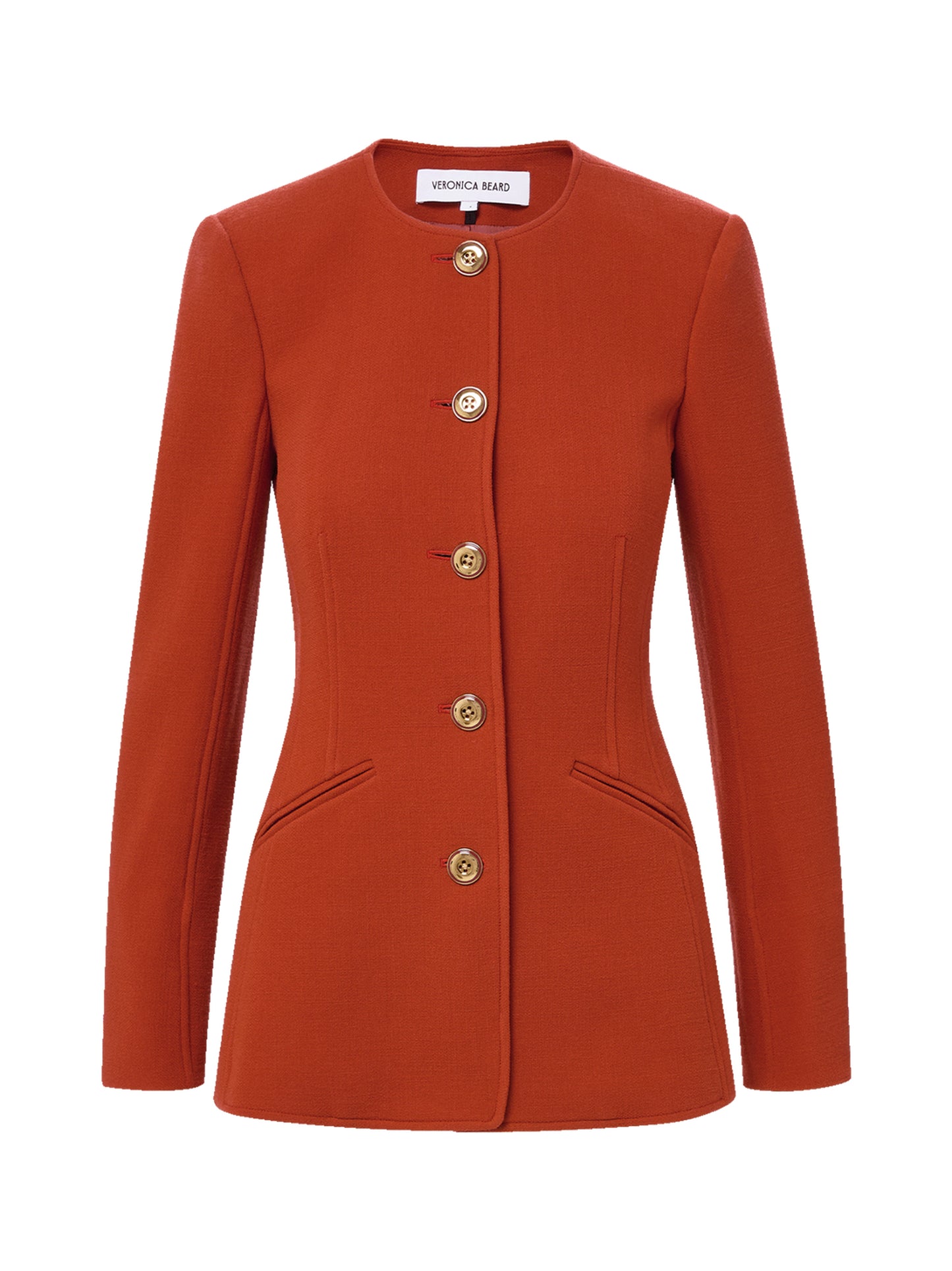 Veronica Beard Jessup Jacket in Carnelian Red