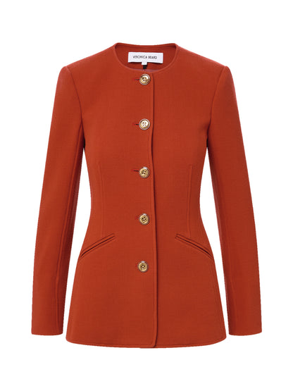Veronica Beard Jessup Jacket in Carnelian Red