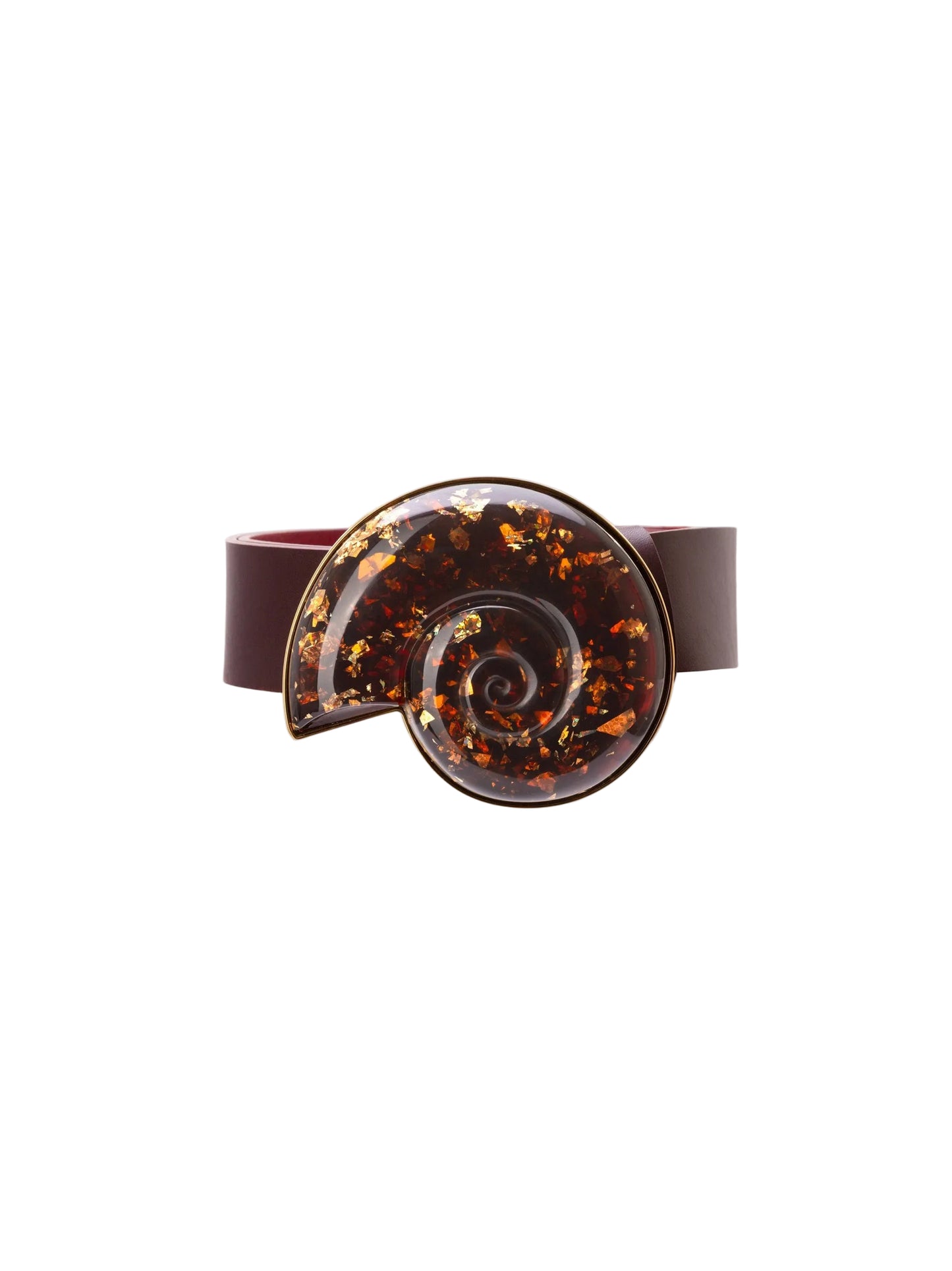 Silvia Tcherassi Nautilus Belt in Burgundy