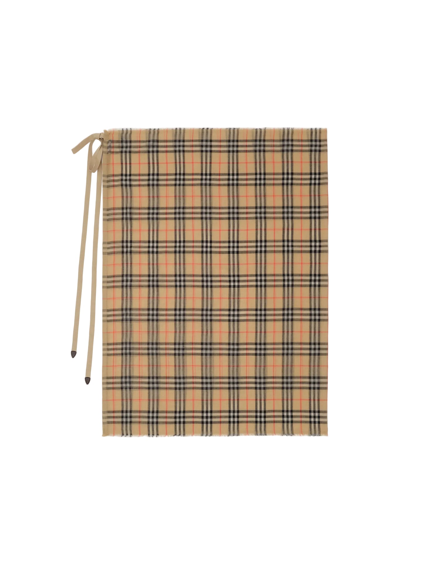 Burberry Check Cotton Sarong in Sand