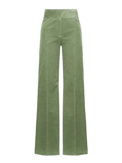 Dorothee Schumacher Twisted Structure Corduroy Pant in Mistletoe