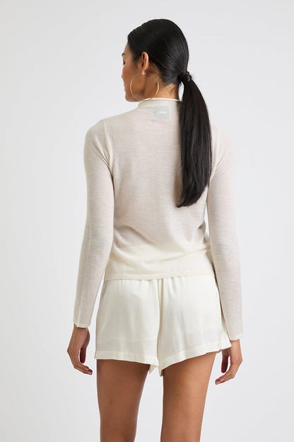 Beryll Kim Tissue Long Sleeve in Ivory