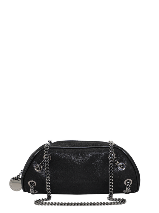 Stella McCartney Small Bowling Bag Eco Shaggy Deer in Black