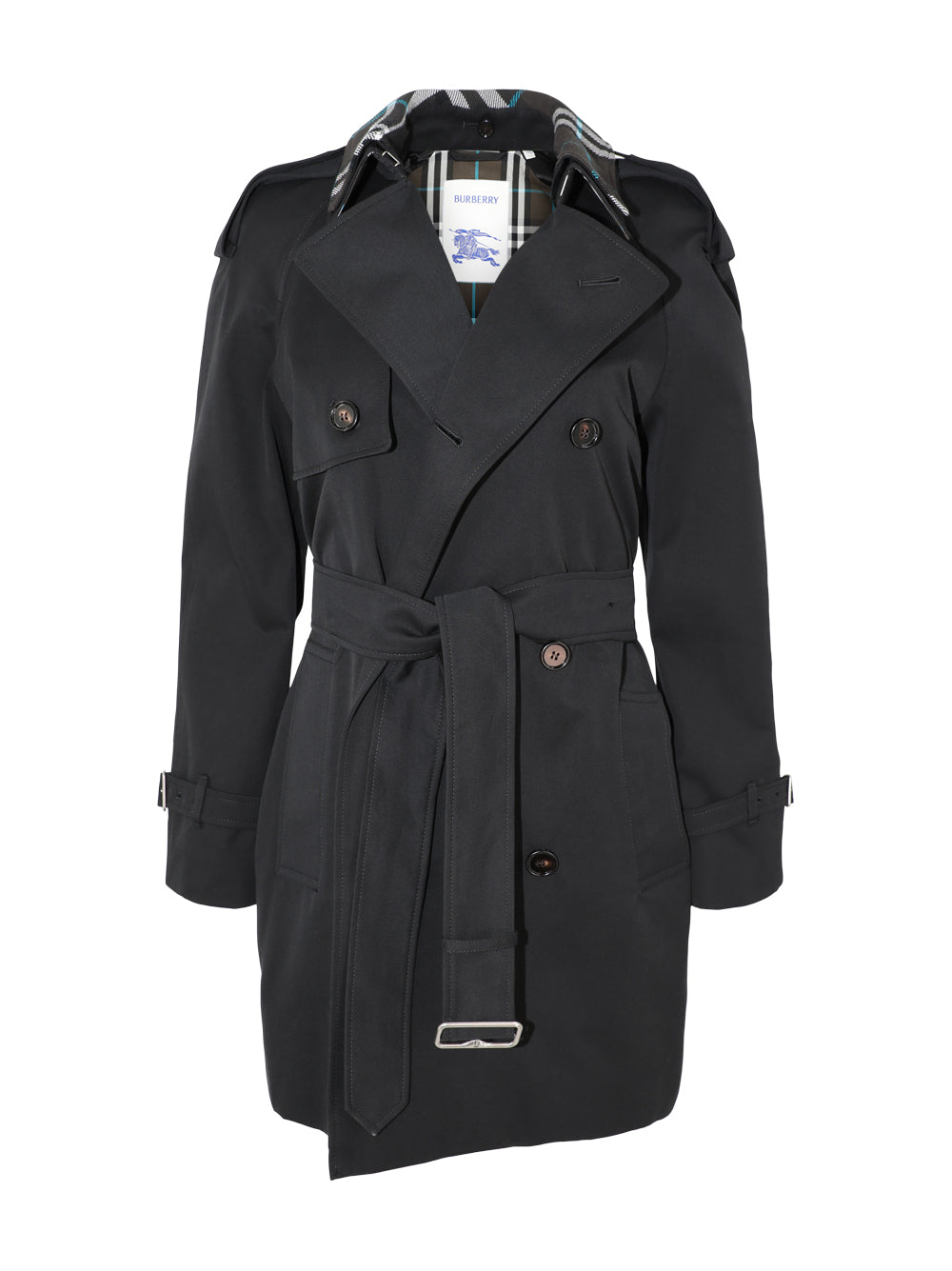 Burberry Short Trench Coat in Black
