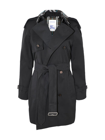 Burberry Short Trench Coat in Black