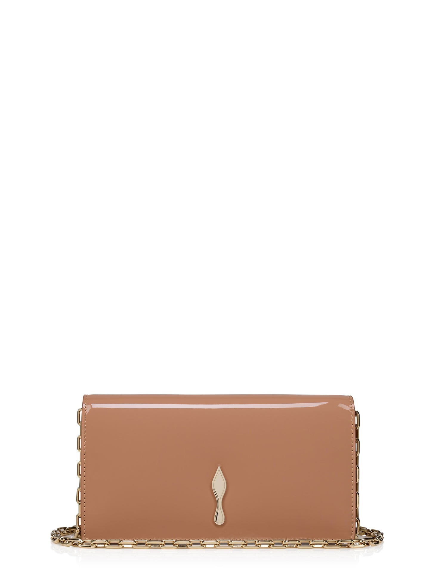 Christian Louboutin Bettina Clutch in Patent Blush/Gold | In-Store Only