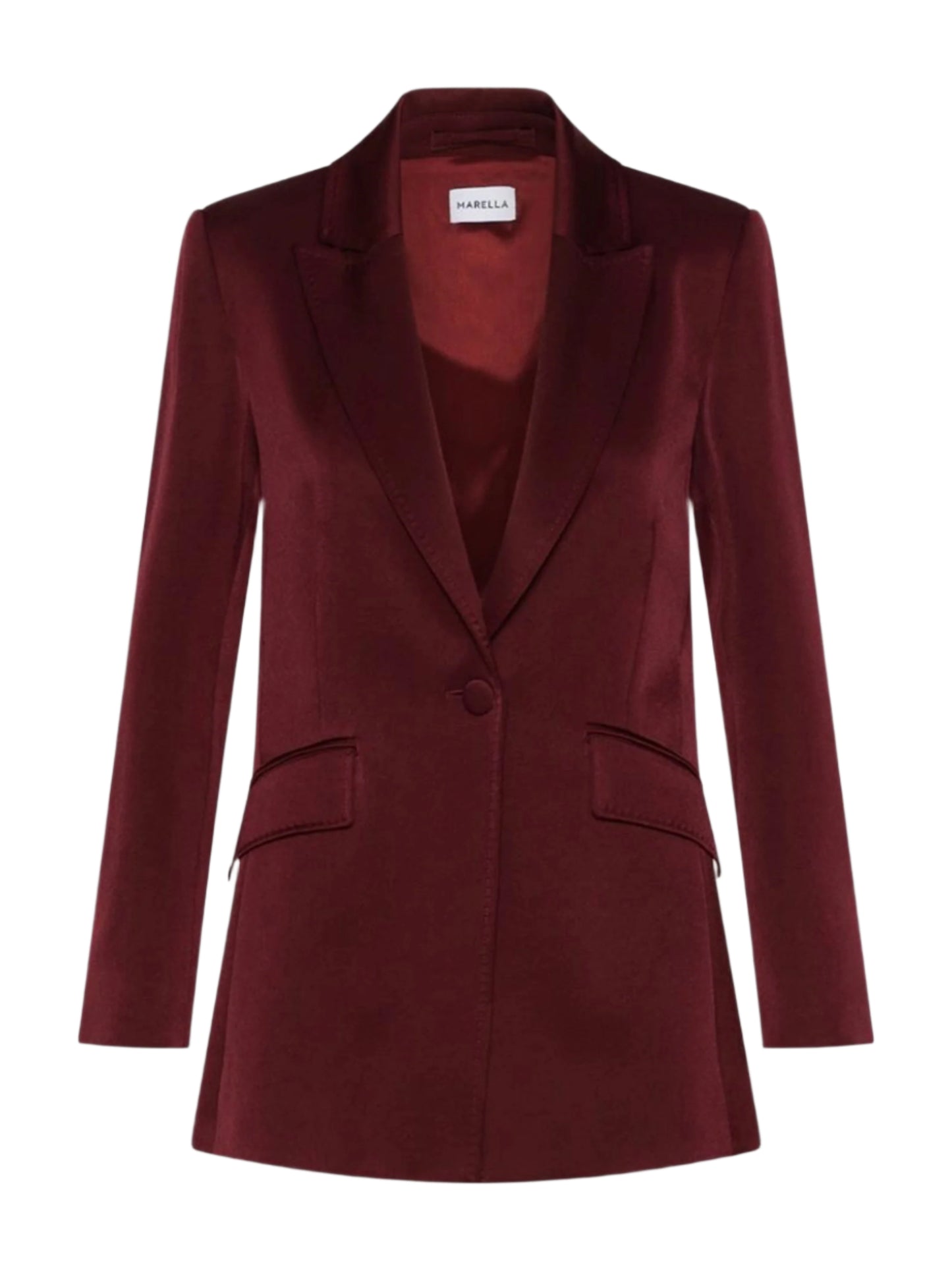 Marella Satin Jacket in Bordeaux