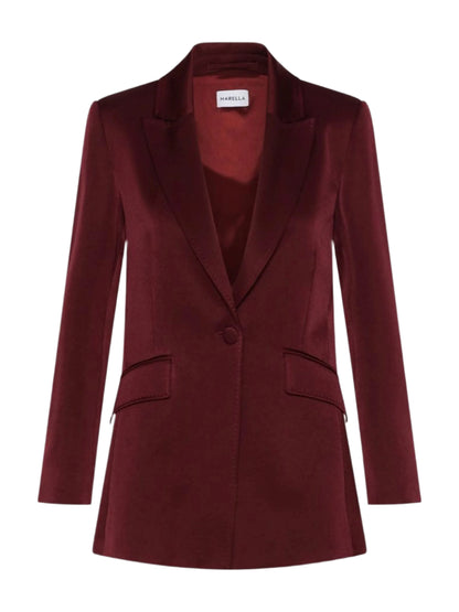 Marella Satin Jacket in Bordeaux
