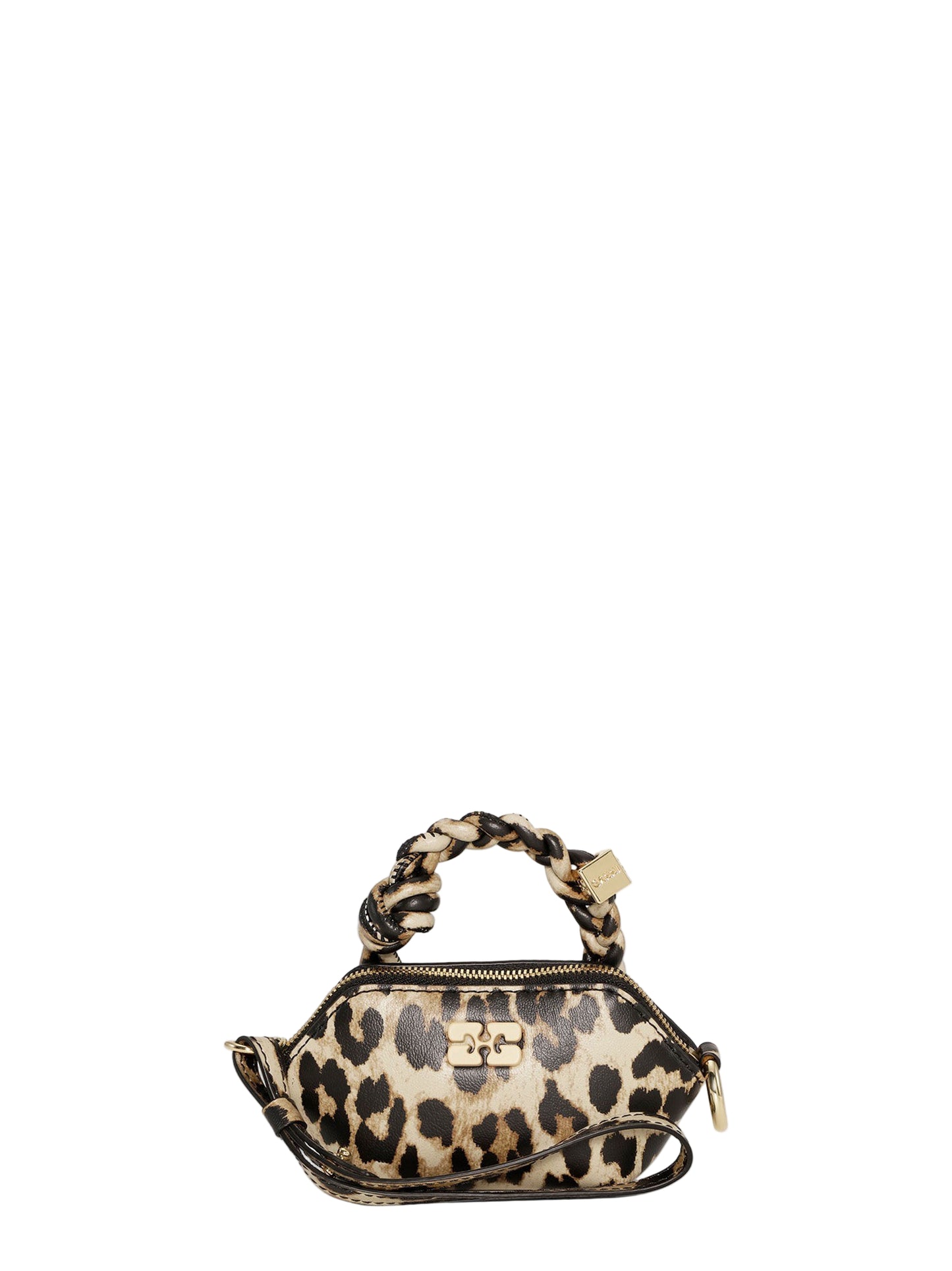 Ganni Nano Bou Bag Print in Leopard