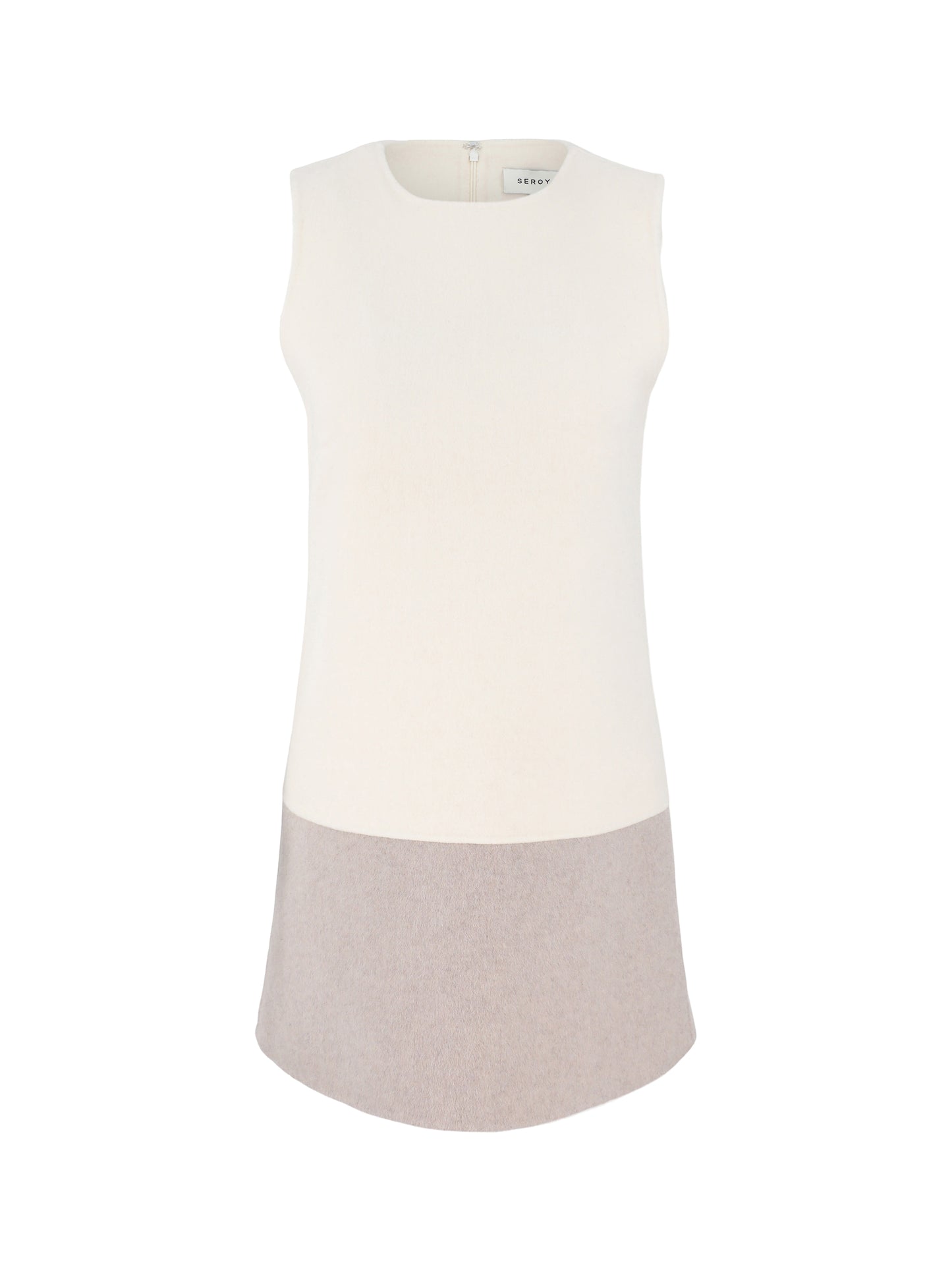 SEROYA Astin Dress in Eggshell/Driftwood