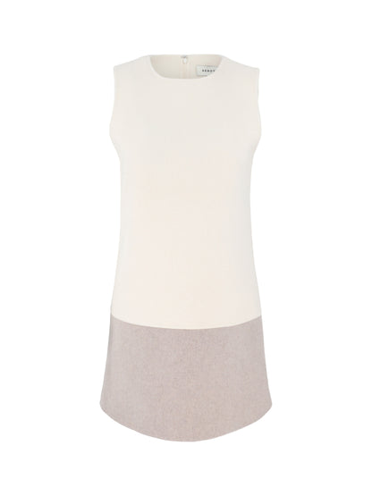 SEROYA Astin Dress in Eggshell/Driftwood
