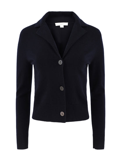 Vince Wool & Cashmere-Blend Lapel Cardigan in Coastal