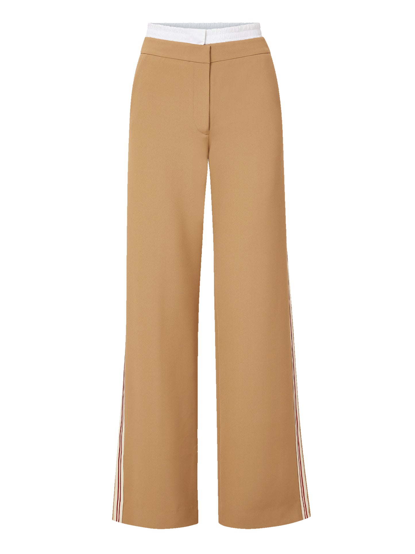 Veronica Beard Eugene Wide Leg Pant in Khaki