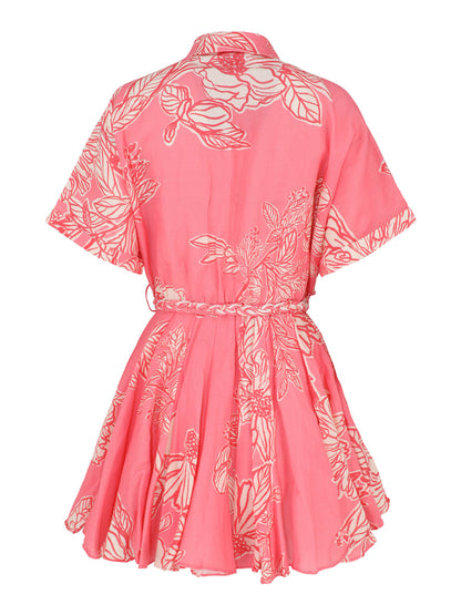 Hemant and Nandita Asha Short Dress in Pink Floral