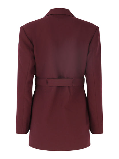 Ganni Future Twill Suiting Blazer in Port Royale