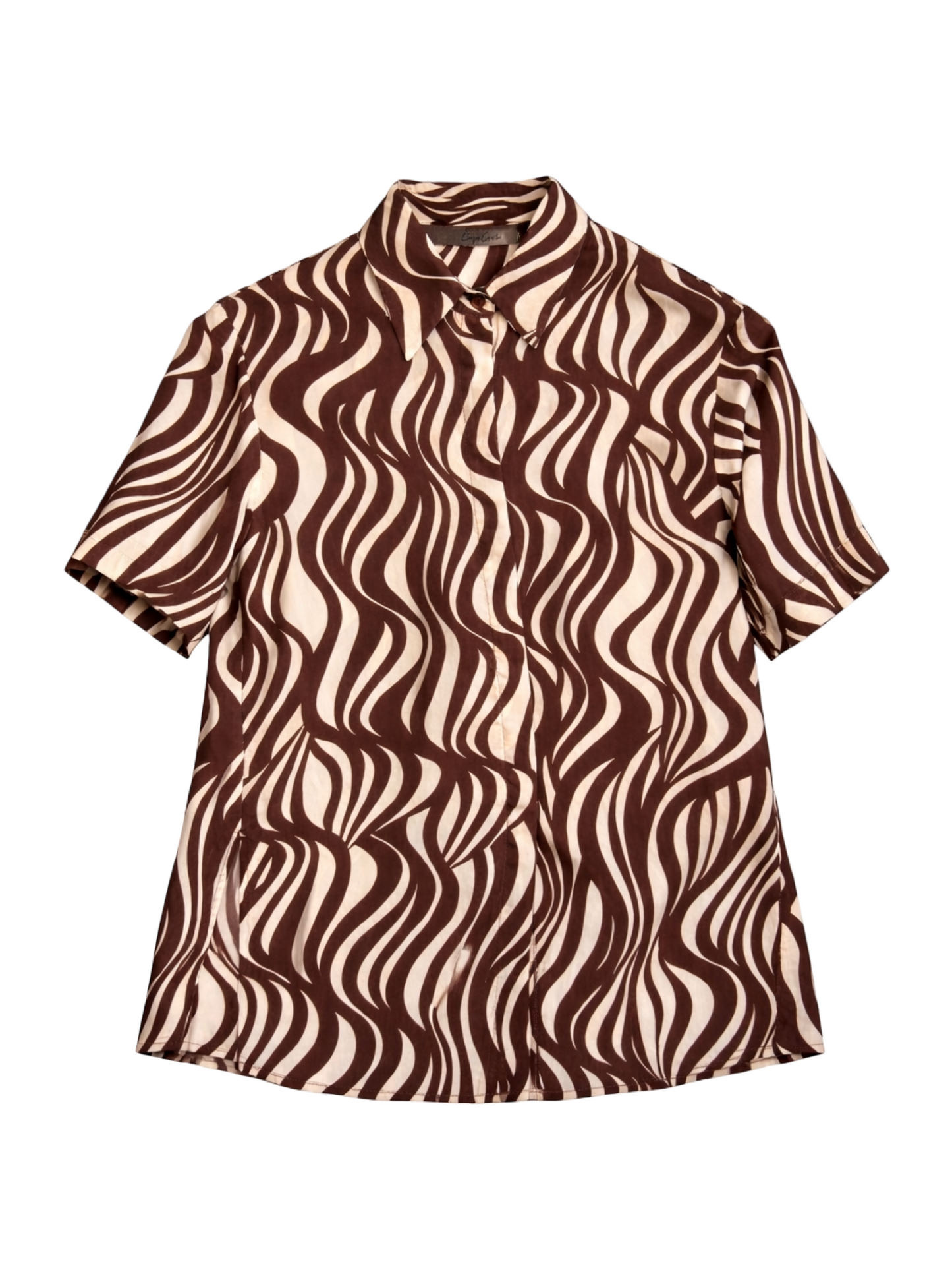 Enza Costa Wave Print Resort Shirt in Wave Print