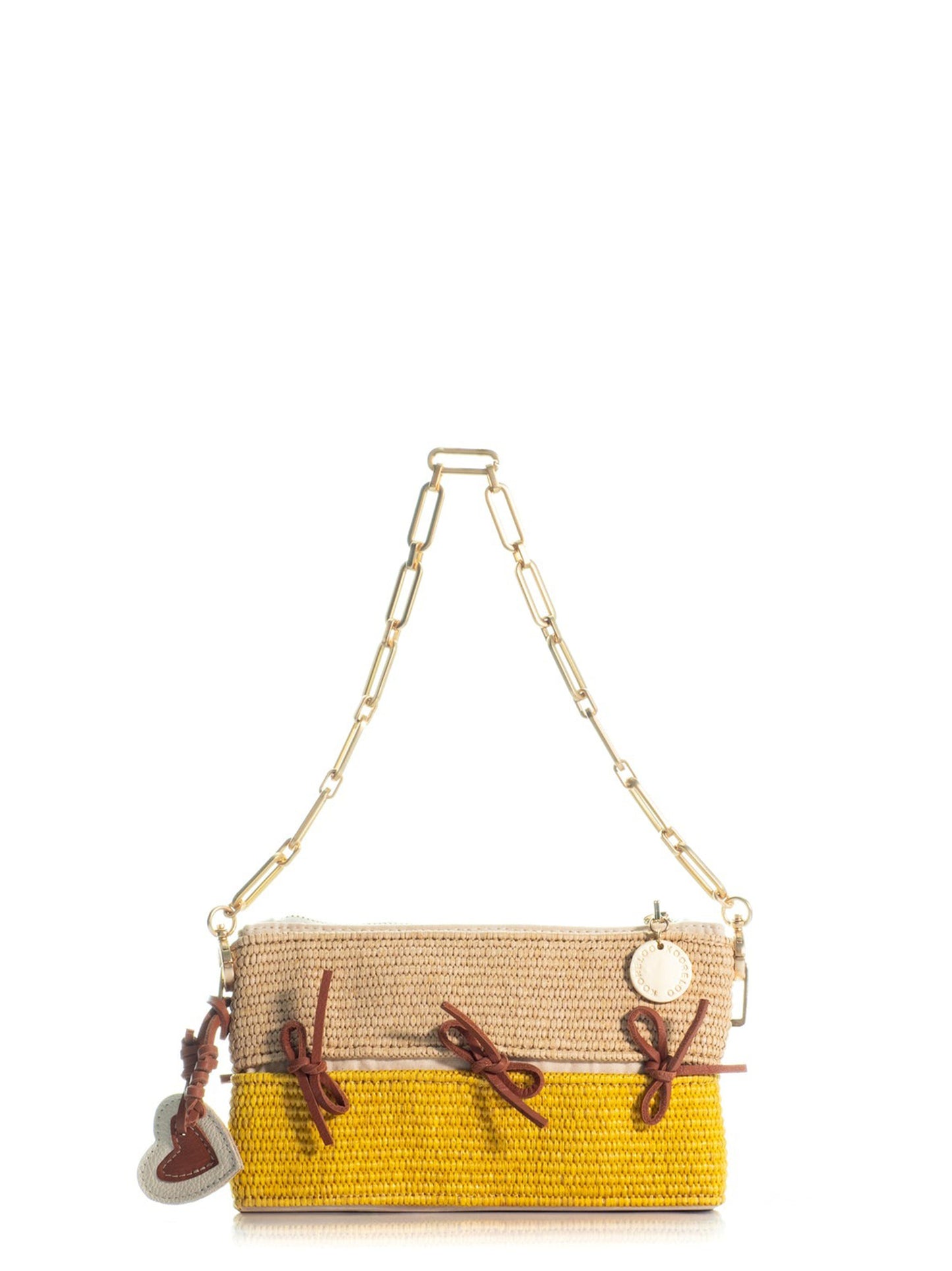 Kooreloo The Bow Port Monnaie Bag in Natural/Yellow