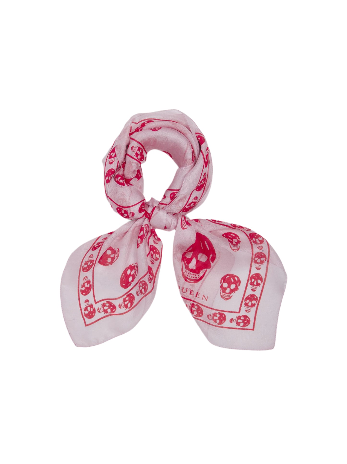 Alexander McQueen Women's Classic Skull Foulard in Rose/Red