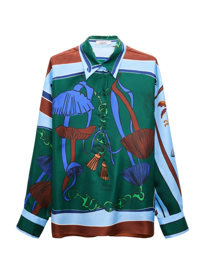 Dorothee Schumacher Cosmic Funghi Blouse in Colorful Ribbon