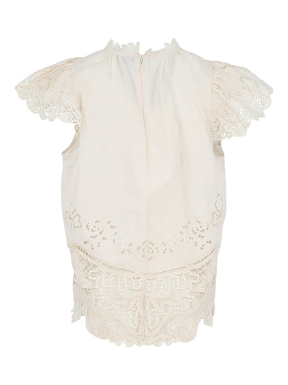 Sea Gianna lace Flutter Sleeve Top (More Colors)