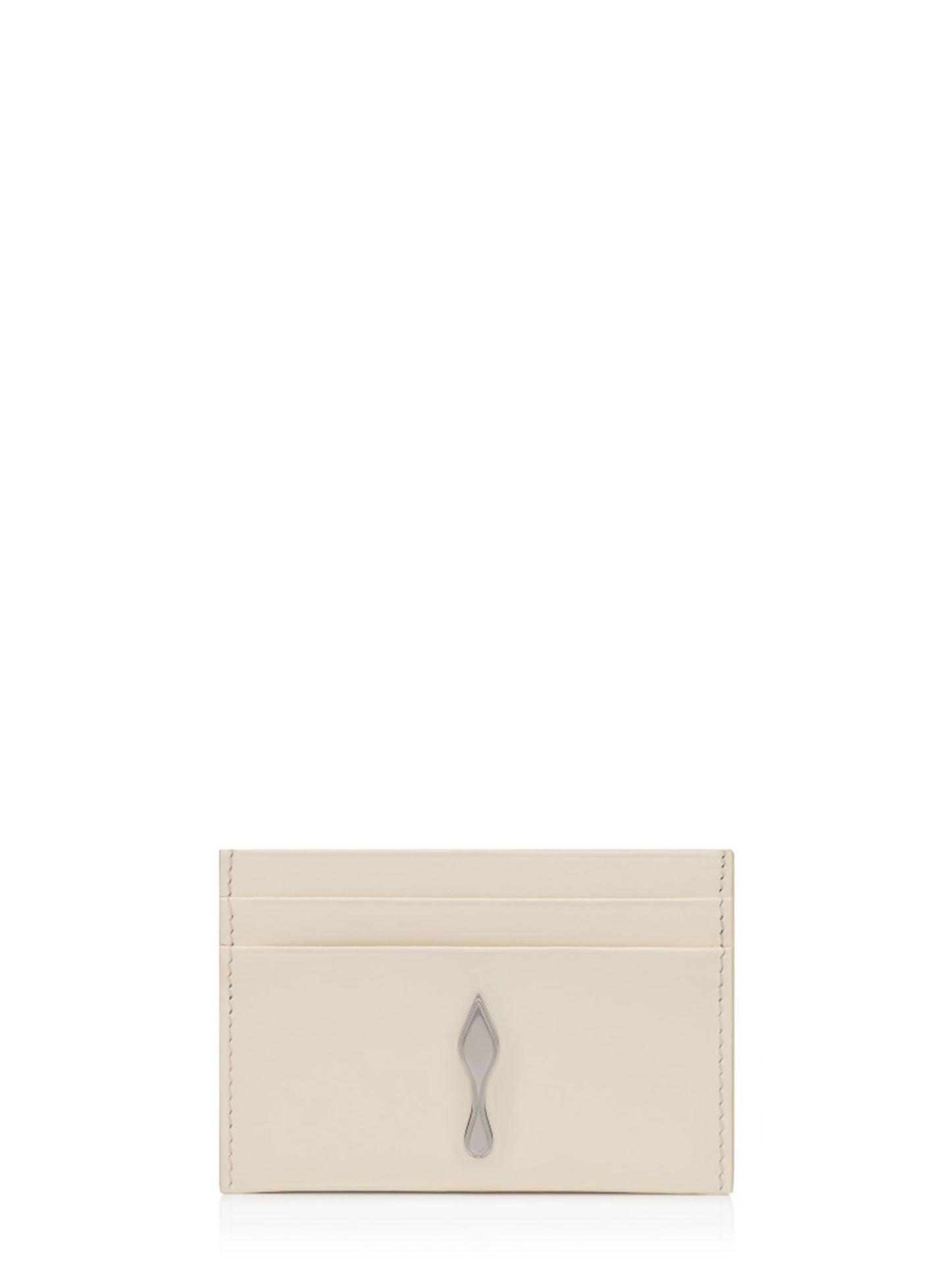 Christian Louboutin Bettina Card Holder in Calf Paris Suzuran/Silver | In-Store Only