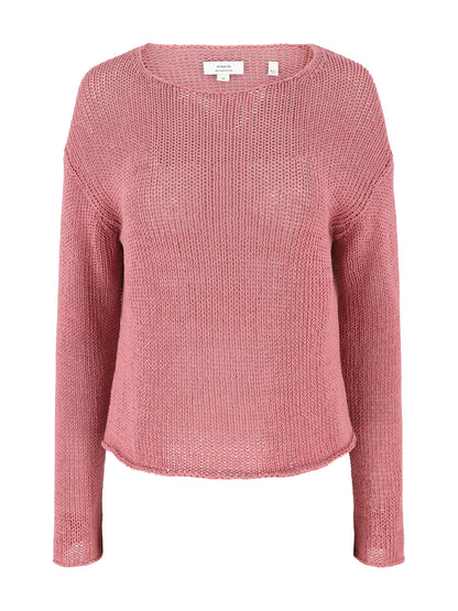 Vince Coated Cotton Pullover in Peony Wood