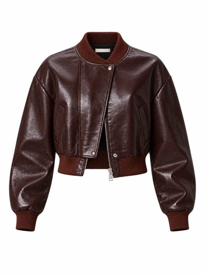 Citizens of Humanity Camille Moto Jacket in Burgundy
