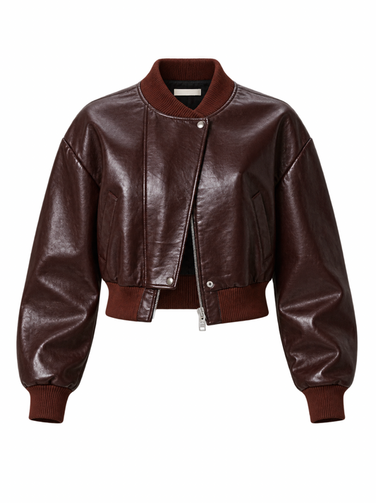 Citizens of Humanity Camille Moto Jacket in Burgundy