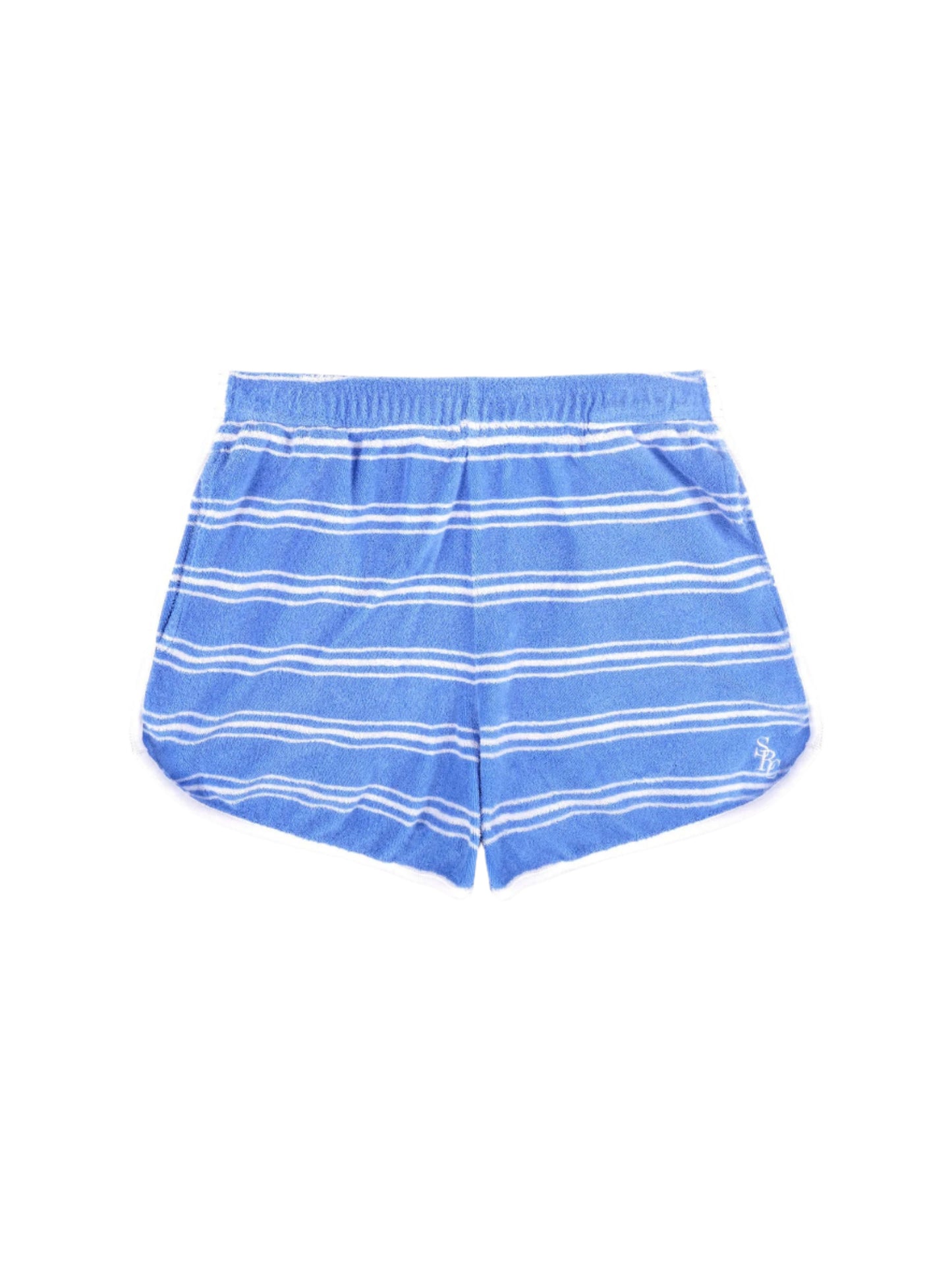 Sporty & Rich SRC Terry Short in Juniper Striped